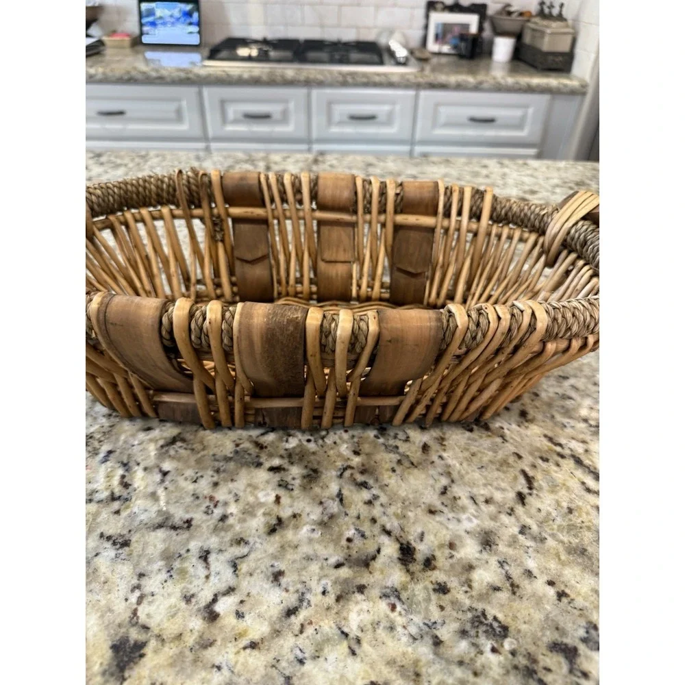 Bamboo Woven Rattan Trays Wicker‎ Tiki Bar Rails 17